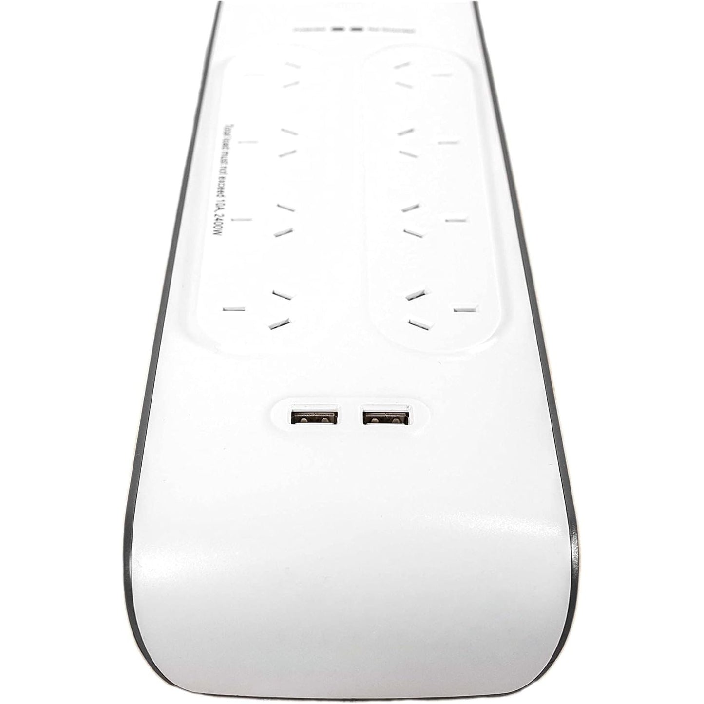 Belkin 8-Outlet Surge Protection Strip with 2x USB-A 2.4 Amp Charging Ports (White/Grey)