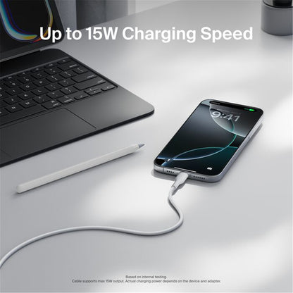 Belkin BoostCharge USB-A to USB-C Cable 15W - 1m (White)