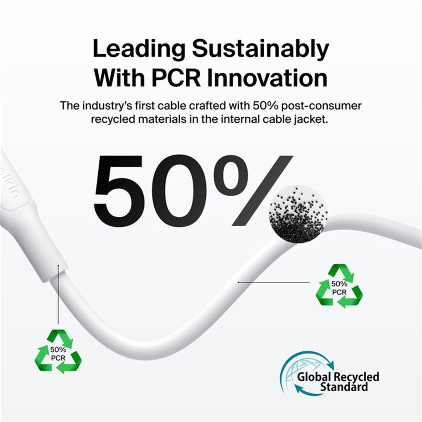 Belkin BoostCharge USB-A to USB-C Cable 15W - 1m (White)