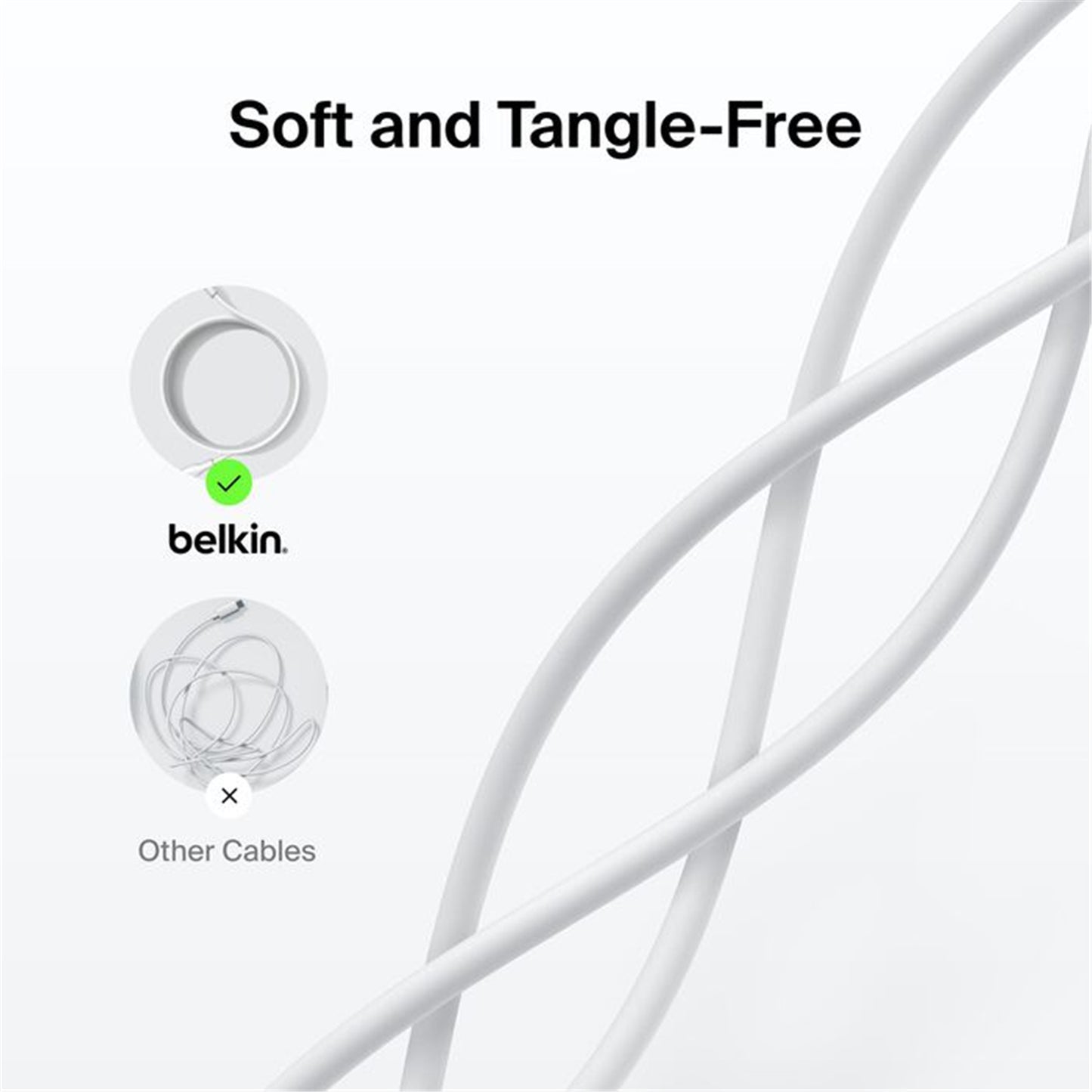 Belkin BoostCharge USB-A to USB-C Cable 15W - 1m (White)