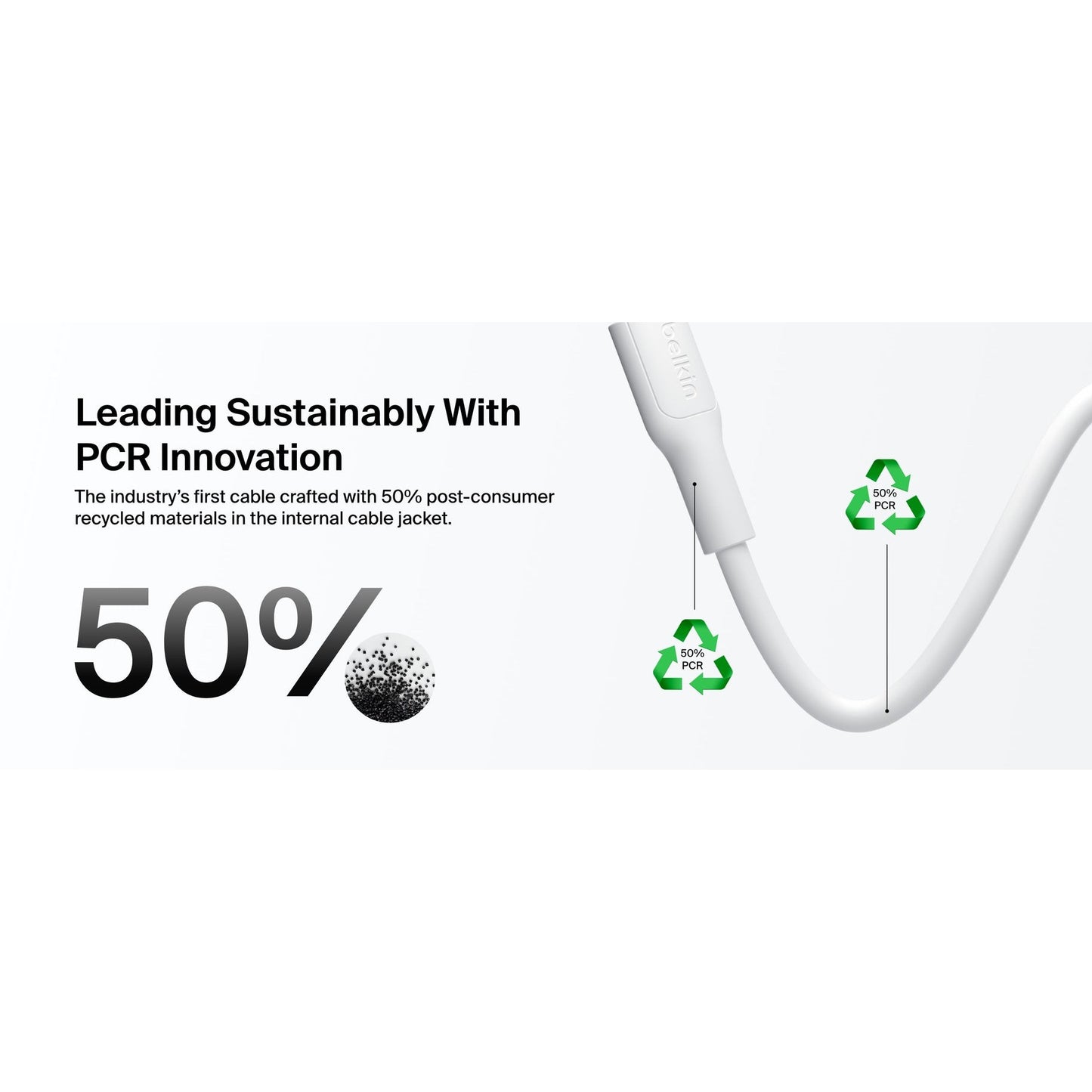 Belkin BoostCharge USB-A to USB-C Cable 15W - 1m (White)