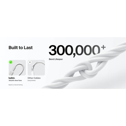 Belkin BoostCharge USB-A to USB-C Cable 15W - 1m (White)
