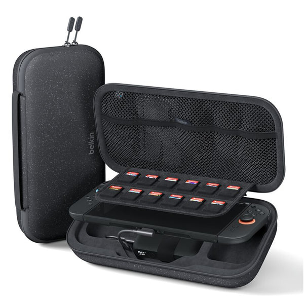 Belkin Gaming Charging Case for Nintendo Switch 2 with Power Bank and USB-C Cable Charcoal