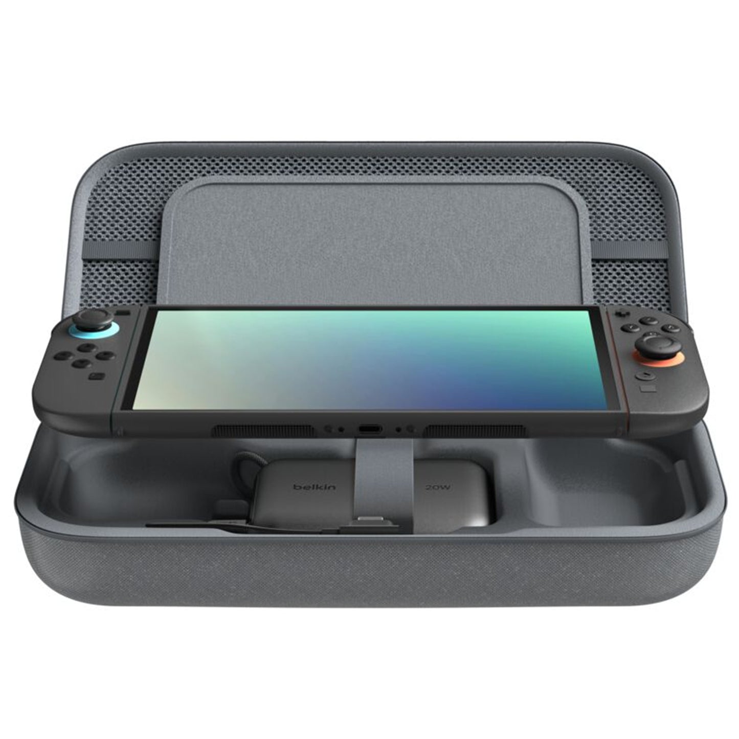 Belkin Gaming Charging Case for Nintendo Switch 2 with Power Bank and USB-C Cable (Charcoal)