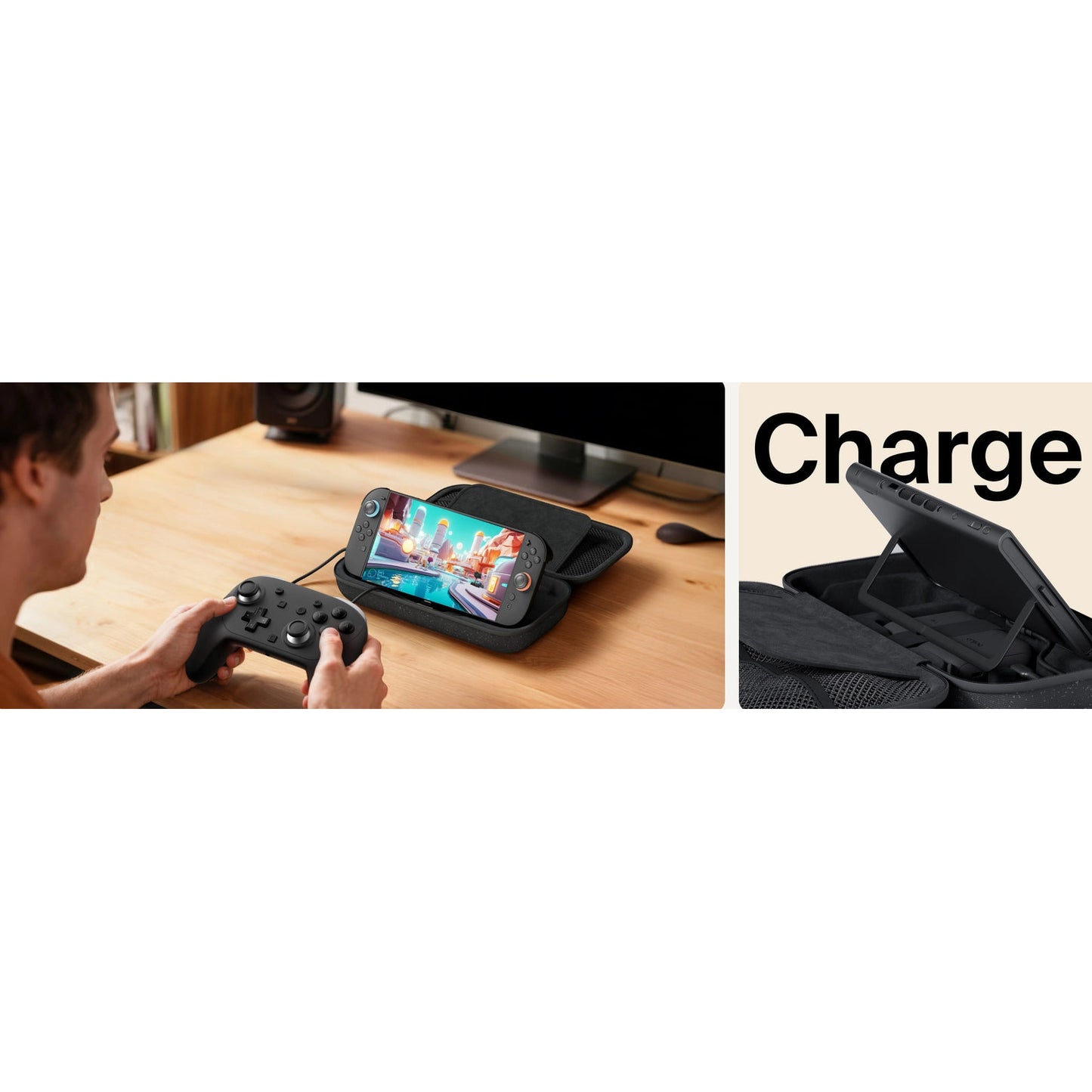 Belkin Gaming Charging Case for Nintendo Switch 2 with Power Bank and USB-C Cable (Charcoal)