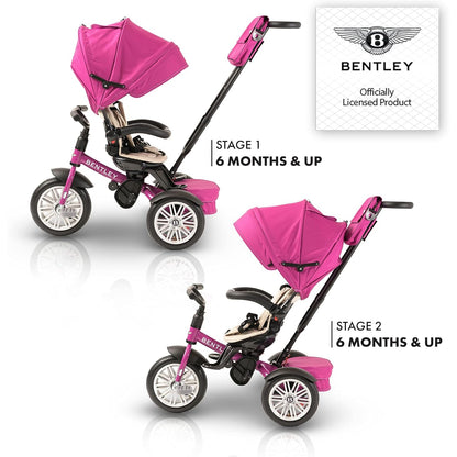 Bentley 6-in-1 Trike Stroller Tricycle Fuchsia Pink