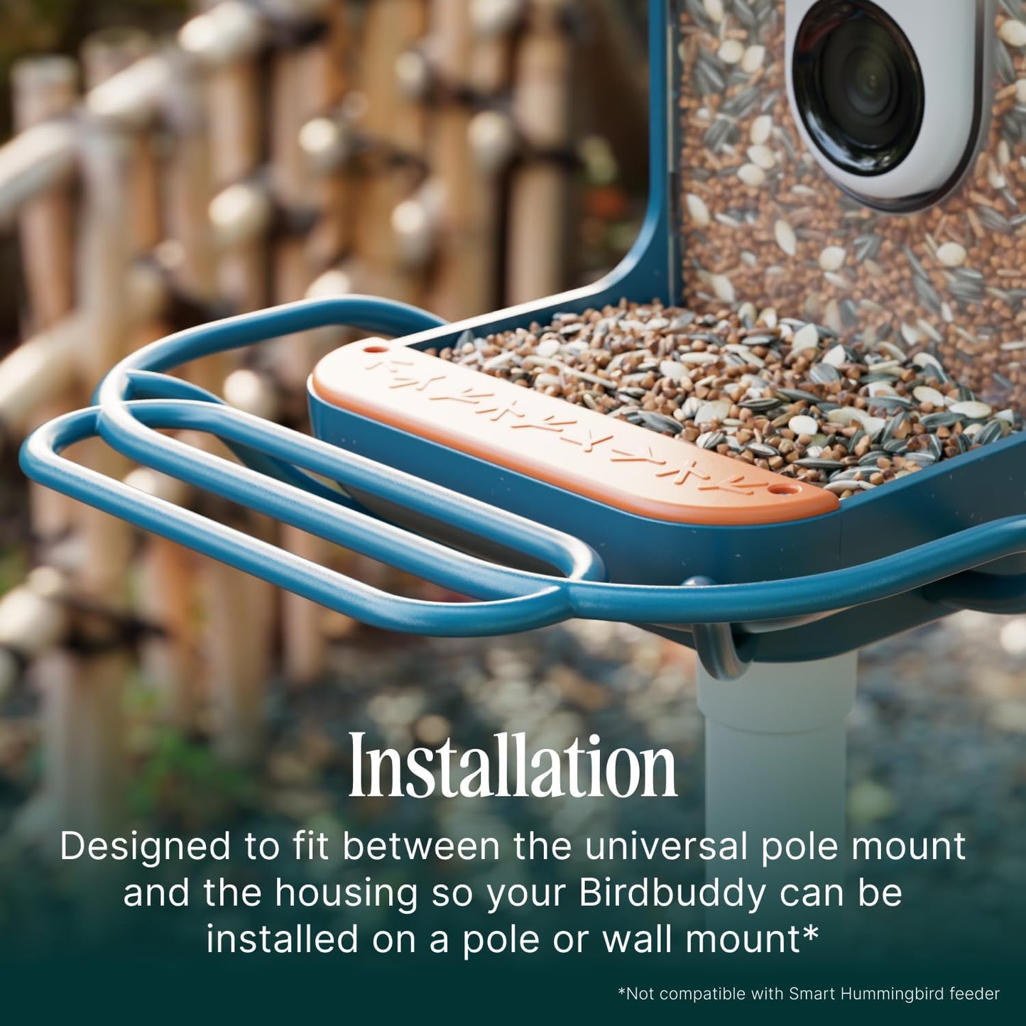 Birdbuddy Perch Extender for Smart Bird Feeder Blue