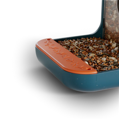 Birdbuddy Pro Solar Smart Bird Feeder with Solar Powered Roof and 2K 1440p AI Camera Blue