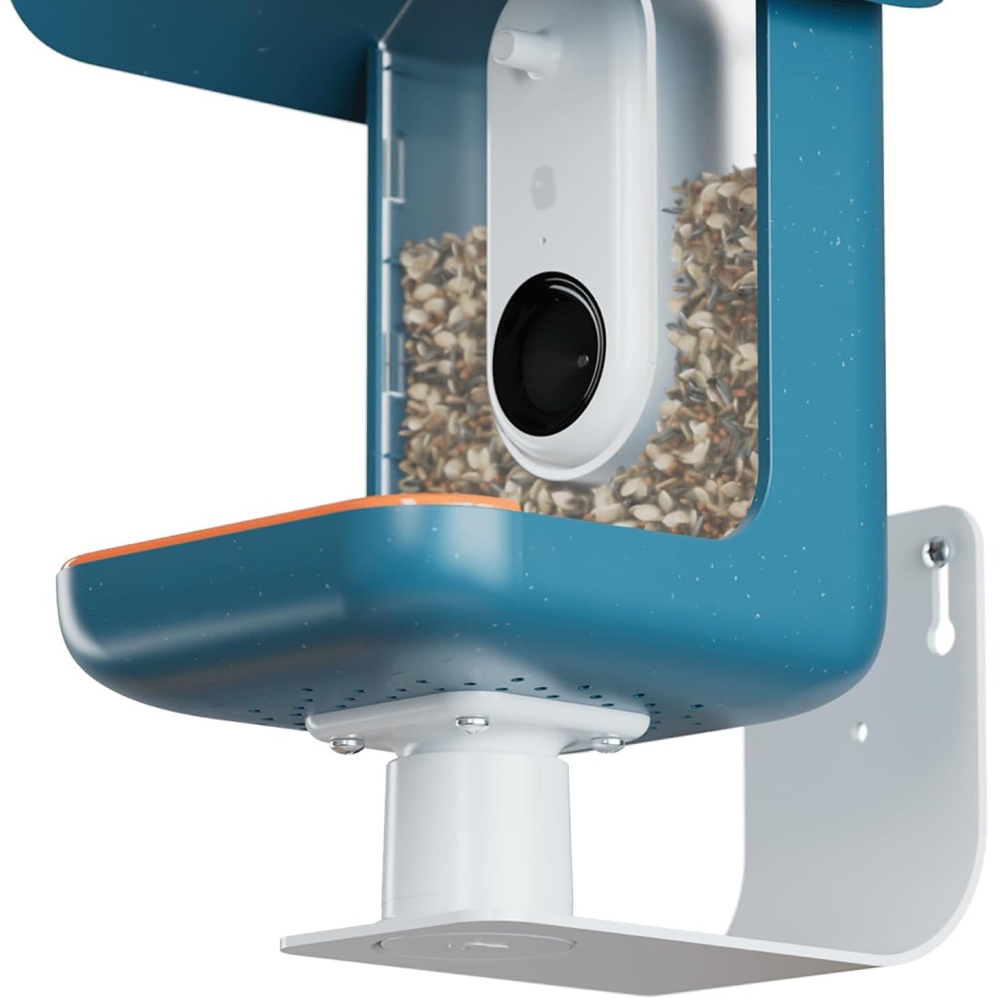 Birdbuddy Wall Mount for Smart Bird Feeder - 180° Spinning for Easy Refill White