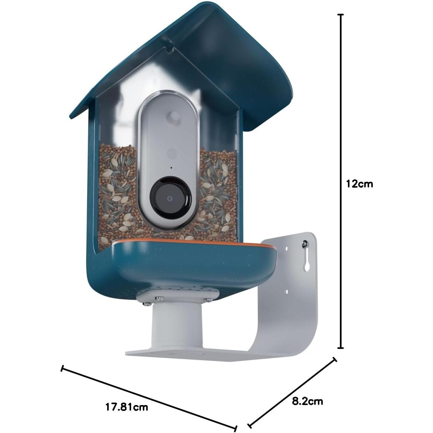 Birdbuddy Wall Mount for Smart Bird Feeder - 180° Spinning for Easy Refill White