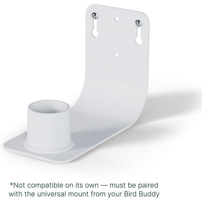 Birdbuddy Wall Mount for Smart Bird Feeder - 180° Spinning for Easy Refill White