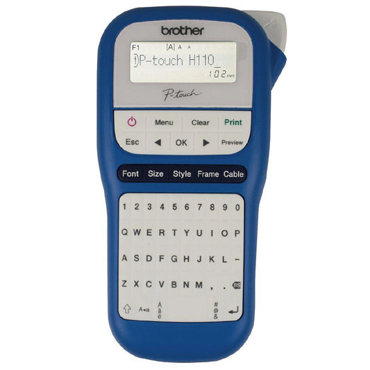 Brother P-Touch PTH110BW Durable Label Printer Blue & White