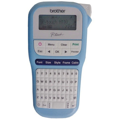 Brother PTH110LB Durable P-Touch Label Printer Light Blue