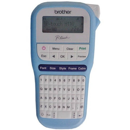 Brother PTH110LB Durable P-Touch Label Printer Light Blue