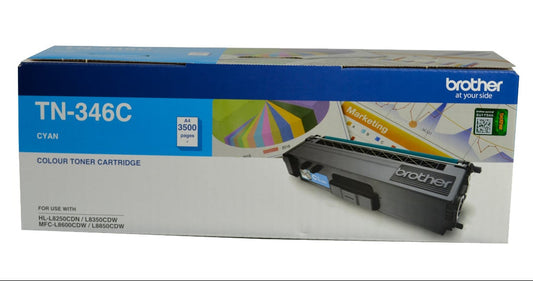 Brother TN-346C Cyan High Yield TN346C Toner Cartridge for Laser Printers