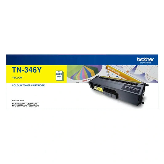 Brother TN-346Y Yellow High Yield TN346Y Toner Cartridge for Laser Printers