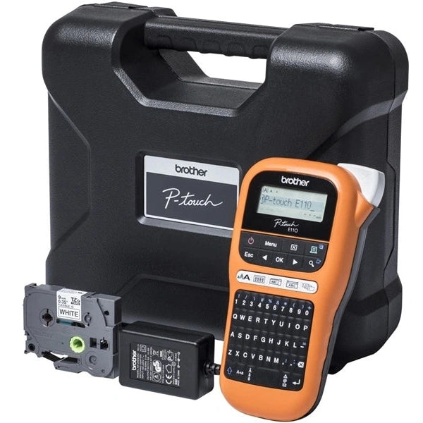 Brother PTE110VP P-Touch Industrial Durable Handheld Label Maker Printer