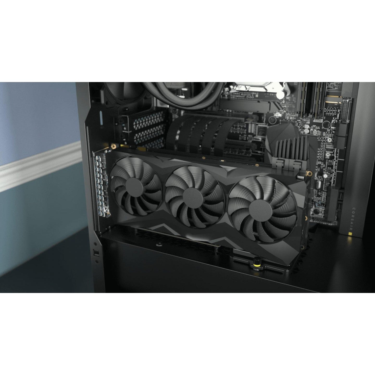 Corsair iCUE 4000X RGB ATX Mid-Tower Tempered Glass Gaming PC Case (White)