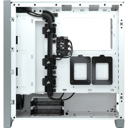 Corsair iCUE 4000X RGB ATX Mid-Tower Tempered Glass Gaming PC Case (White)