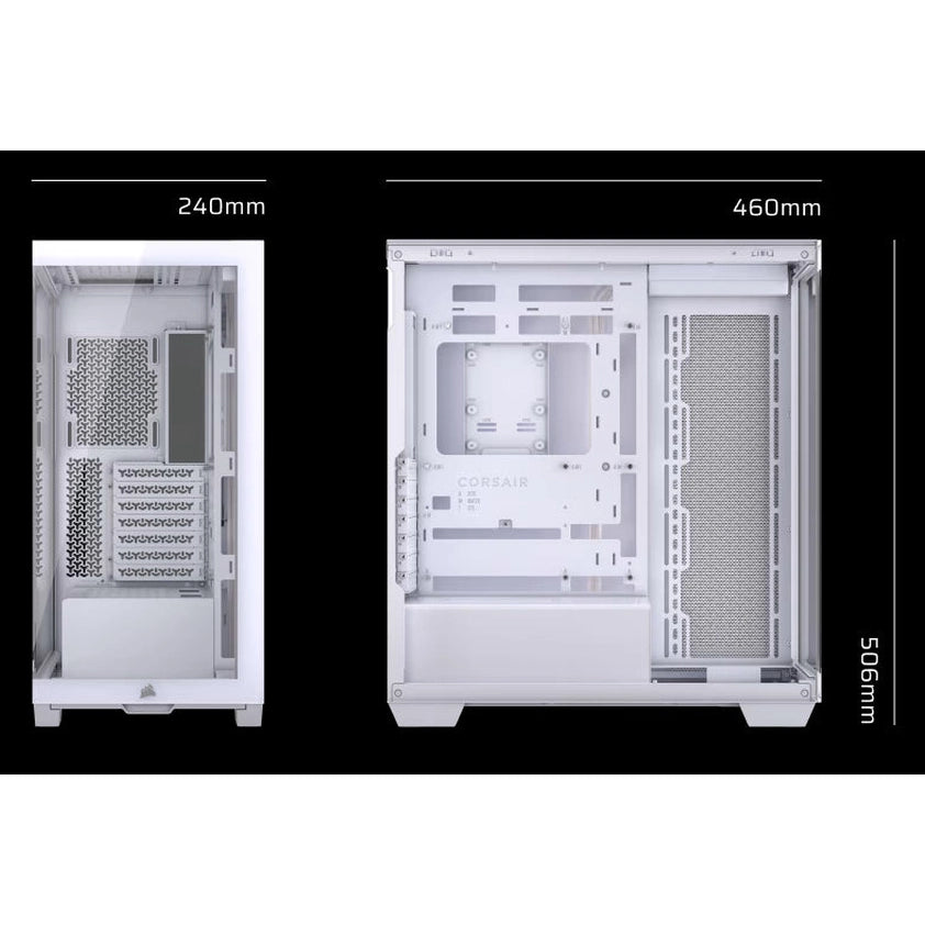 Corsair 3500X Mid-Tower Gaming PC Case Tempered Glass (White)