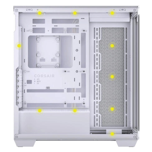 Corsair 3500X Mid-Tower Gaming PC Case Tempered Glass (White)
