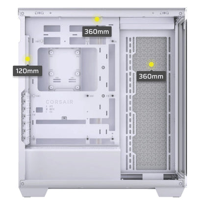 Corsair 3500X Mid-Tower Gaming PC Case Tempered Glass (White)