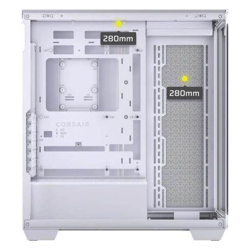Corsair 3500X Mid-Tower Gaming PC Case Tempered Glass (White)
