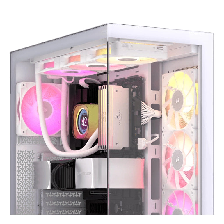 Corsair 3500X Mid-Tower Gaming PC Case Tempered Glass (White)