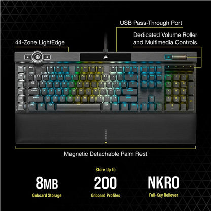 Corsair K100 RGB Mechanical Gaming Keyboard with Backlit RGB LED Keys (Black)