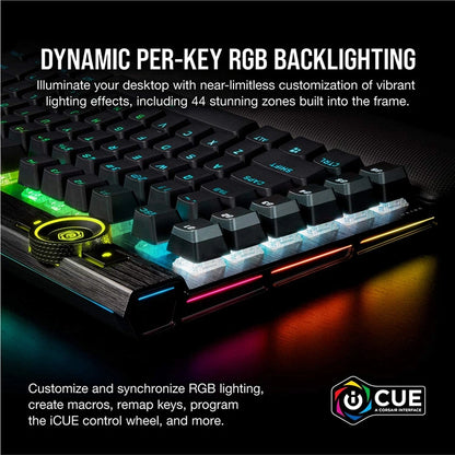 Corsair K100 RGB Mechanical Gaming Keyboard with Backlit RGB LED Keys (Black)