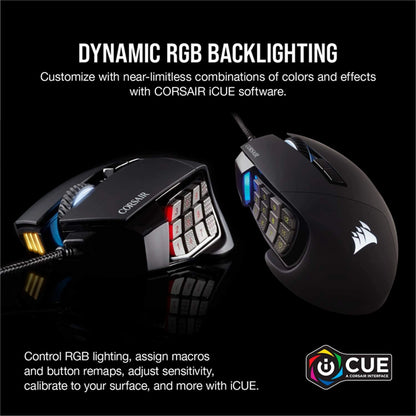 Corsair Gaming Scimitar Elite RGB MOBA/MMO Optical PC Gaming Mouse (Black)
