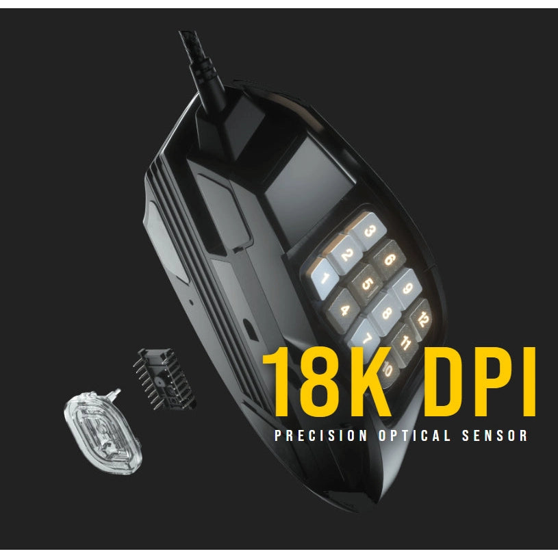Corsair Gaming Scimitar Elite RGB MOBA/MMO Optical PC Gaming Mouse (Black)