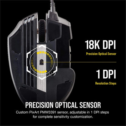 Corsair Gaming Scimitar Elite RGB MOBA/MMO Optical PC Gaming Mouse (Black)