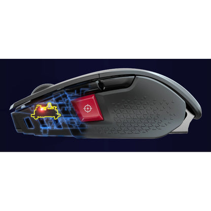 Corsair M65 RGB LED Ultra Wireless Optical Silver Alu Gaming Mouse (Black)