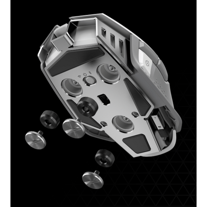 Corsair M65 RGB LED Ultra Wireless Optical Silver Alu Gaming Mouse (White)