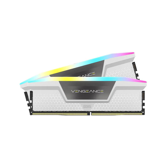Corsair Vengeance RGB 32GB (2x16GB) DDR5 Desktop RAM Kit (White)