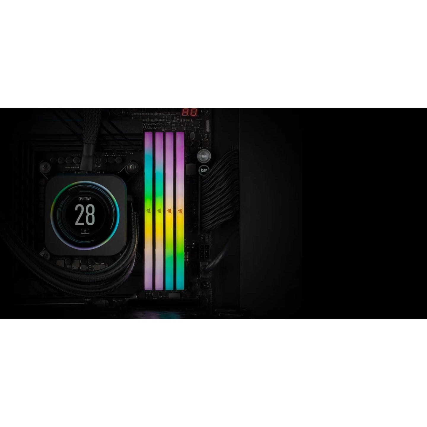 Corsair Vengeance RGB 32GB (2x16GB) DDR5 Desktop PC Memory RAM Kit