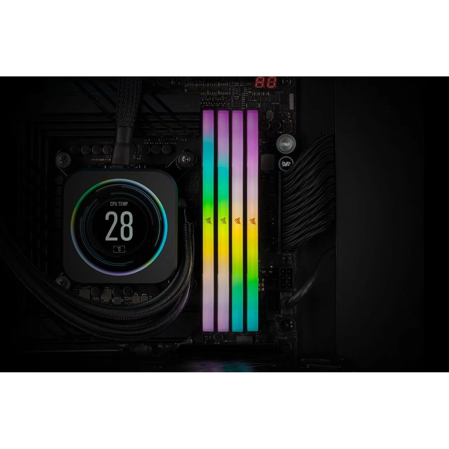 Corsair Vengeance RGB 32GB (2x16GB) DDR5 DIMM CL36 Desktop RAM (White)