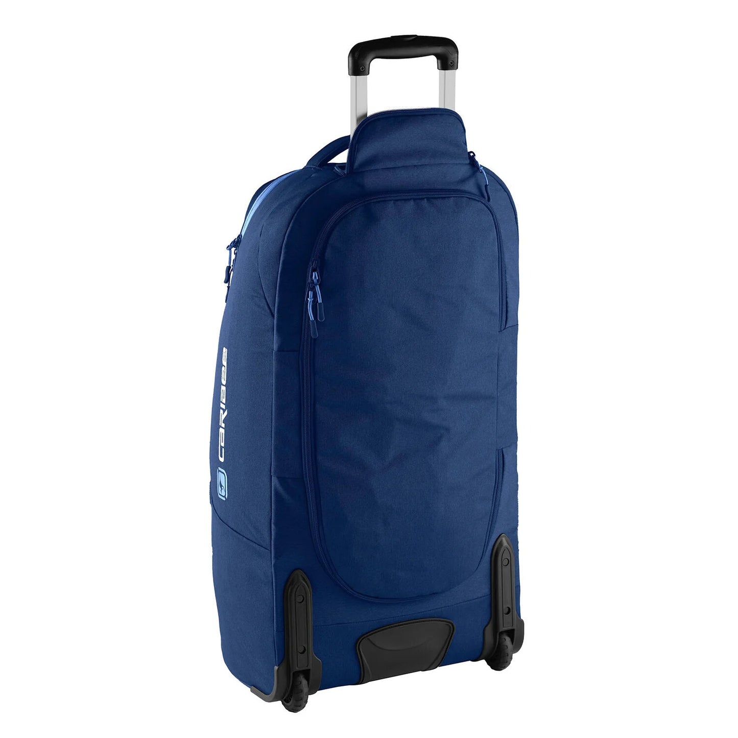 Caribee Adventure Hybrid Wheel Trolley Wheeled Travel Pack Backpack 70L Deep Blue