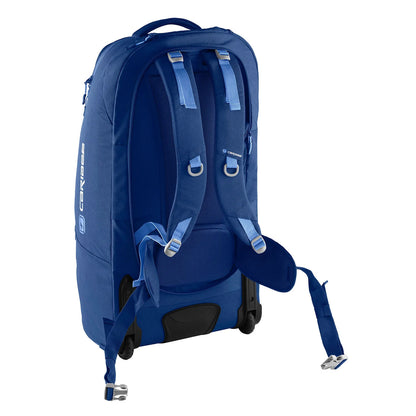 Caribee Adventure Hybrid Wheel Trolley Wheeled Travel Pack Backpack 70L Deep Blue