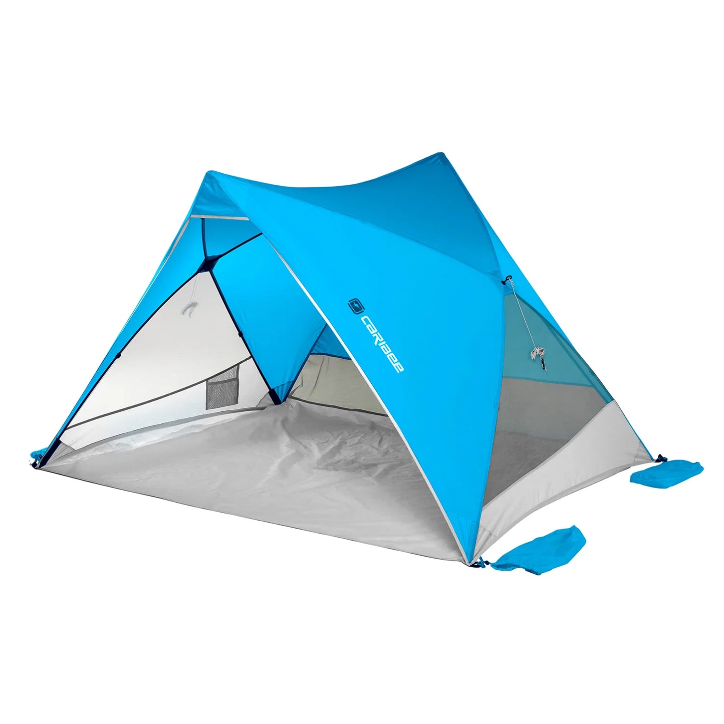 Caribee Collaroy UPF 50+ Family Beach Shelter Tent Sunshade Lagoon Blue