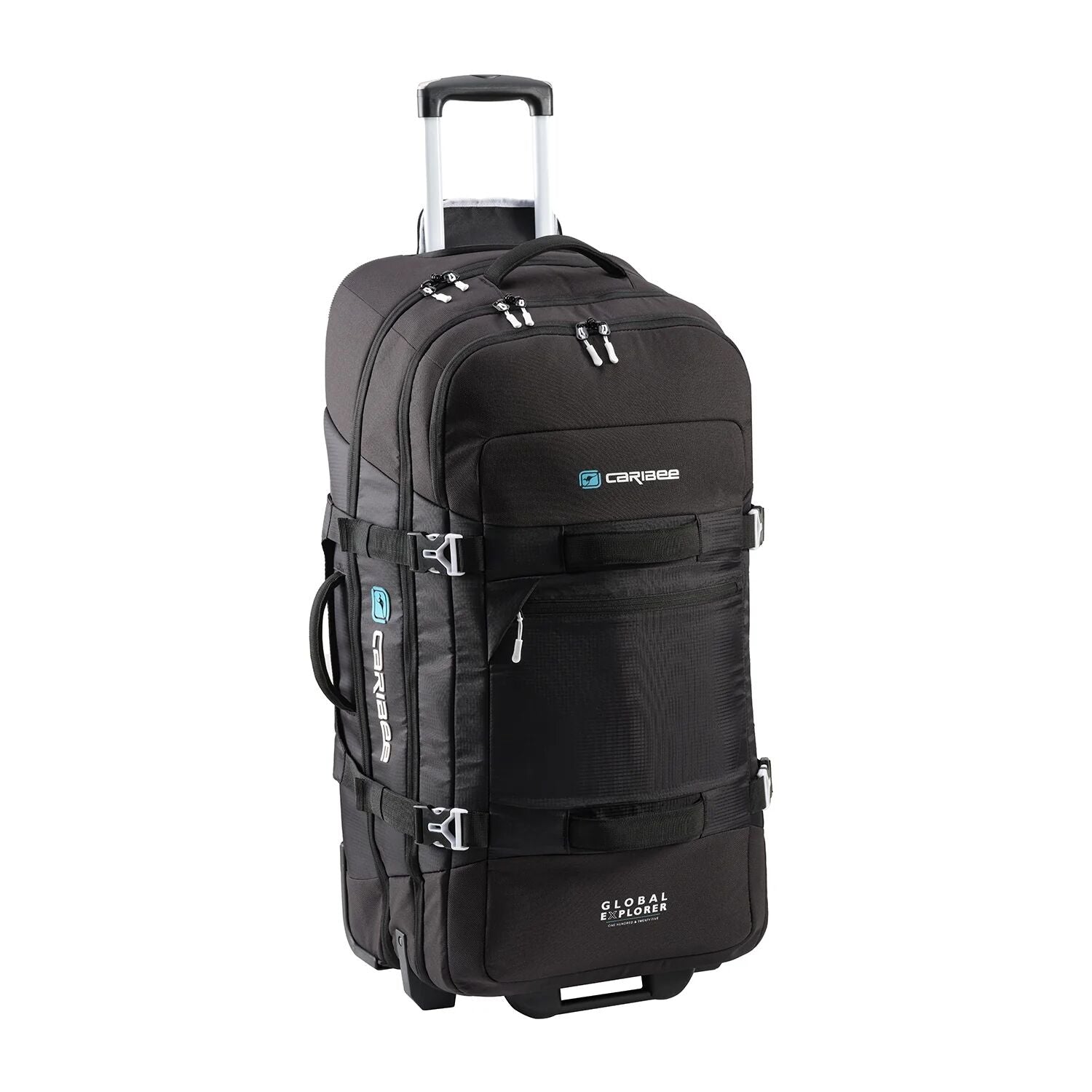 Caribee Global Explorer V2 Wheeled Trolley Bag Travel Luggage Wheel Trolleycase 125L Black