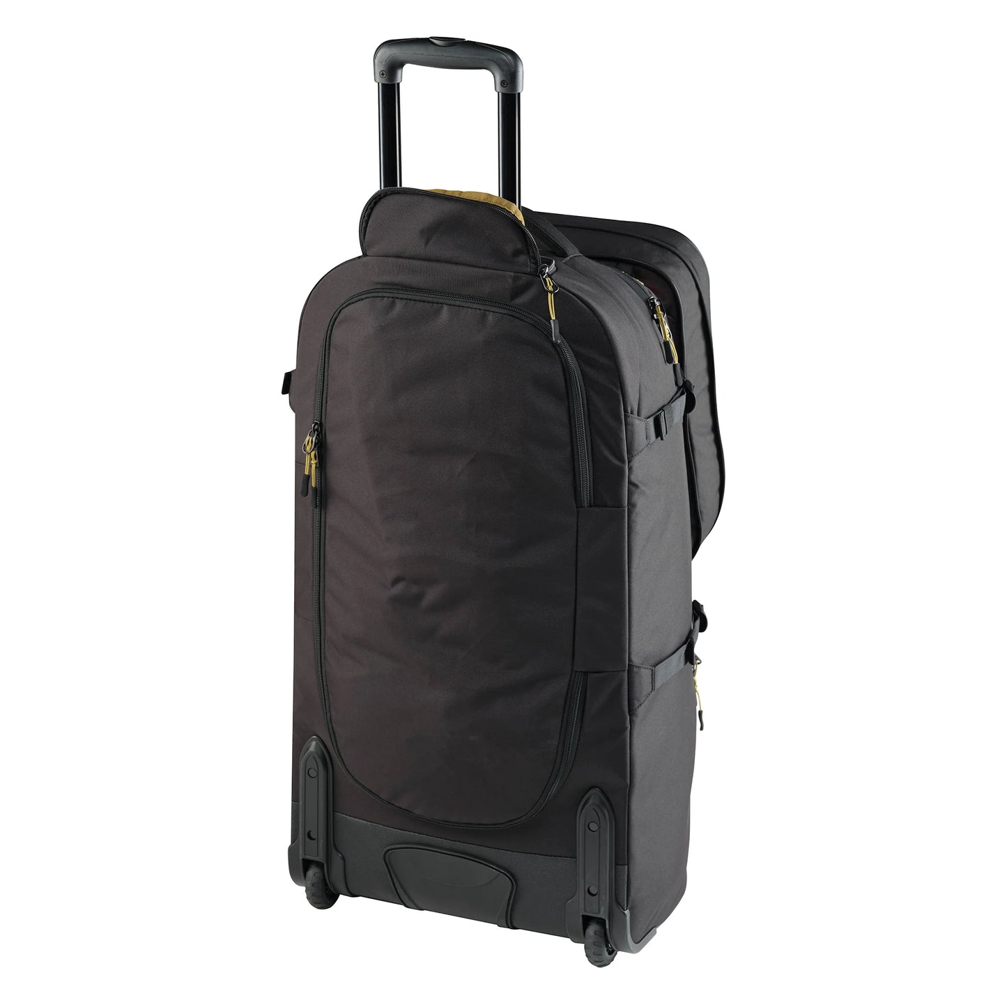 Caribee Nomad 80 Hybrid Wheel Trolley Wheeled Travel Pack Backpack 80L Black