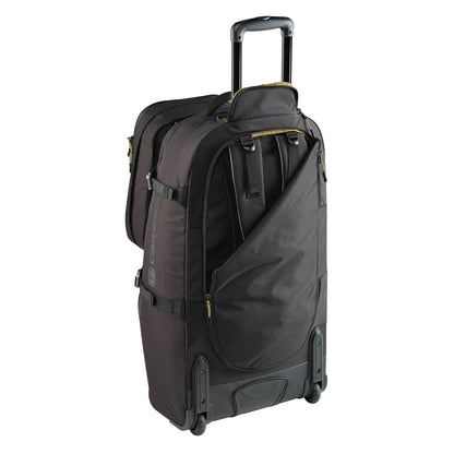 Caribee Nomad 80 Hybrid Wheel Trolley Wheeled Travel Pack Backpack 80L Black