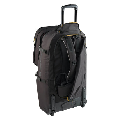 Caribee Nomad 80 Hybrid Wheel Trolley Wheeled Travel Pack Backpack 80L Black