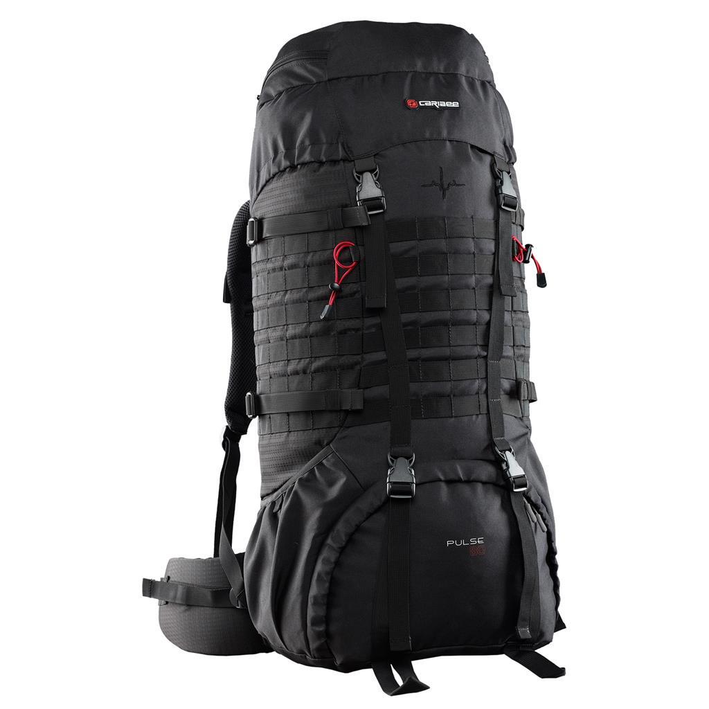 Caribee Pulse 80 Hiking Trekking Rucksack Backpack 80 Litre Black