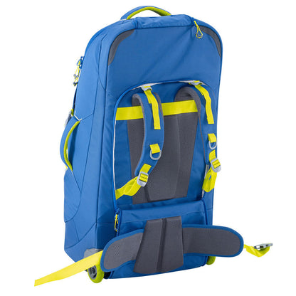 Caribee Stratosphere 75 Wheeled Trolley Bag Travel Pack Luggage Wheel Backpack 75L Sirius Blue