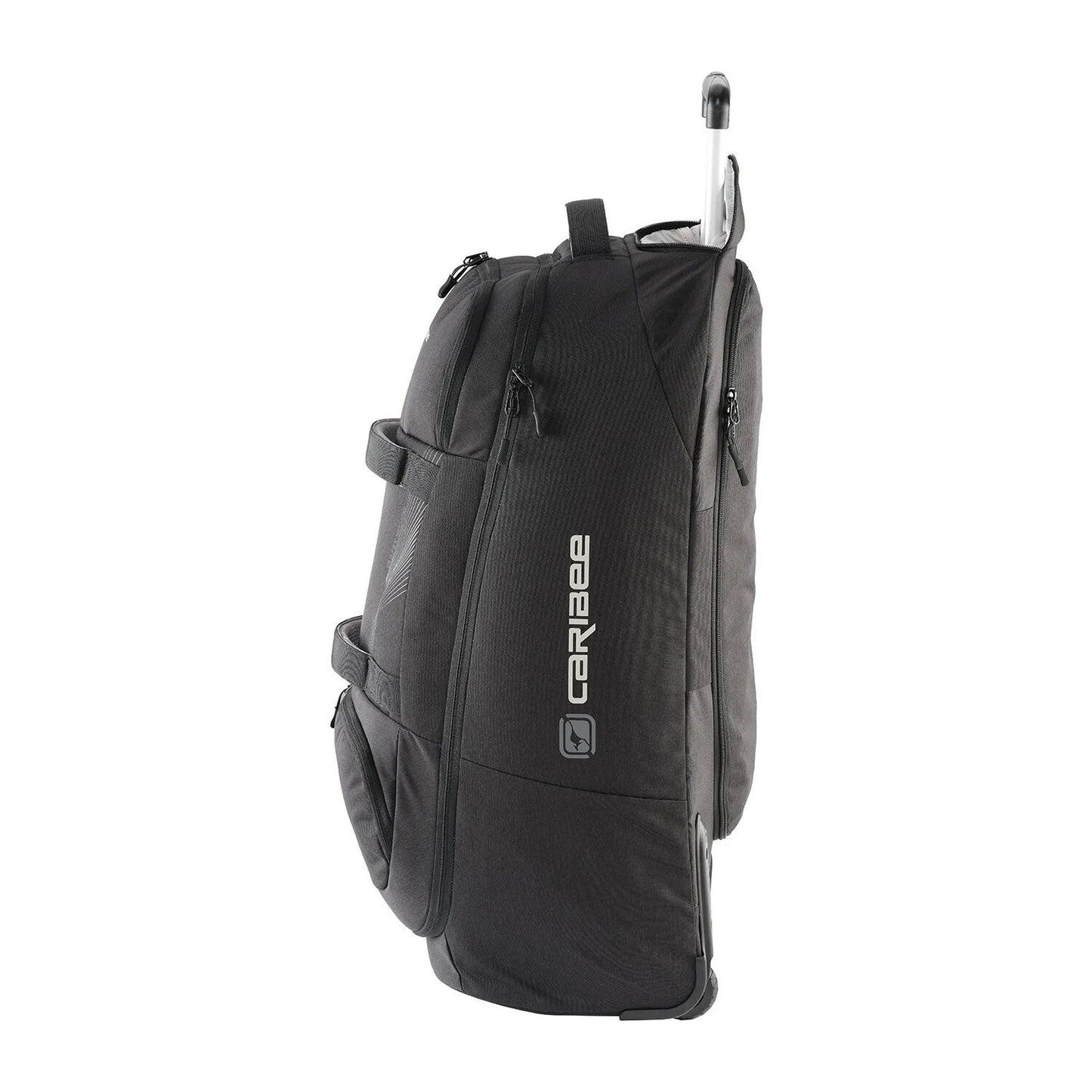 Caribee Adventure Hybrid Wheel Trolley Wheeled Travel Pack Backpack 70L Black
