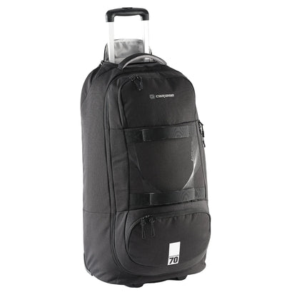 Caribee Adventure Hybrid Wheel Trolley Wheeled Travel Pack Backpack 70L Black