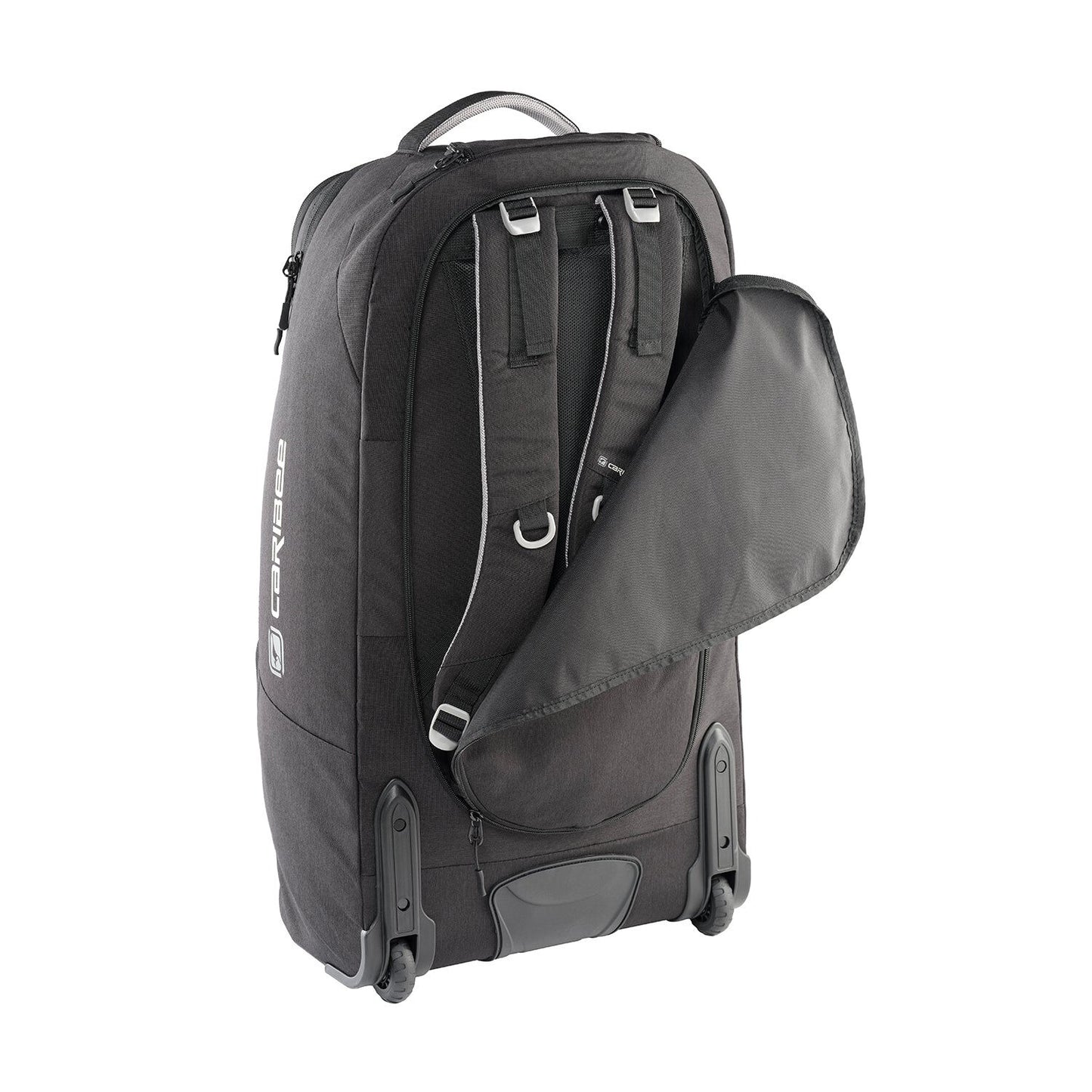 Caribee Adventure Hybrid Wheel Trolley Wheeled Travel Pack Backpack 70L Black